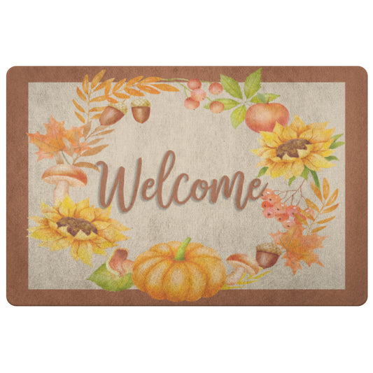 Fall Welcome Door Mat teelaunch