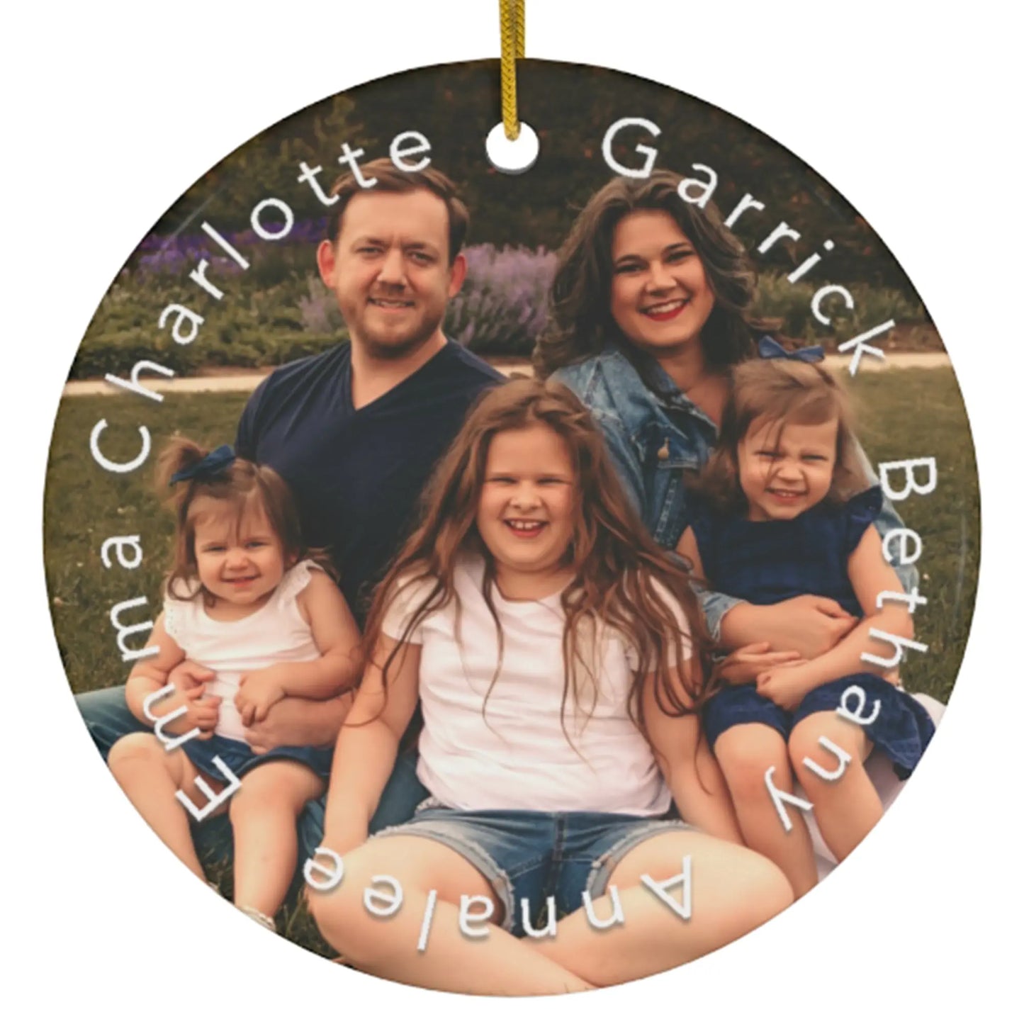 Family Photo Christmas Ornament Printify