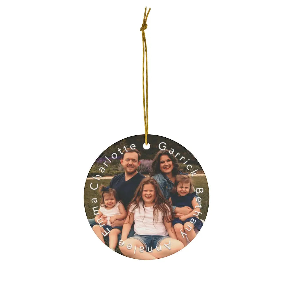 Family Photo Christmas Ornament Printify