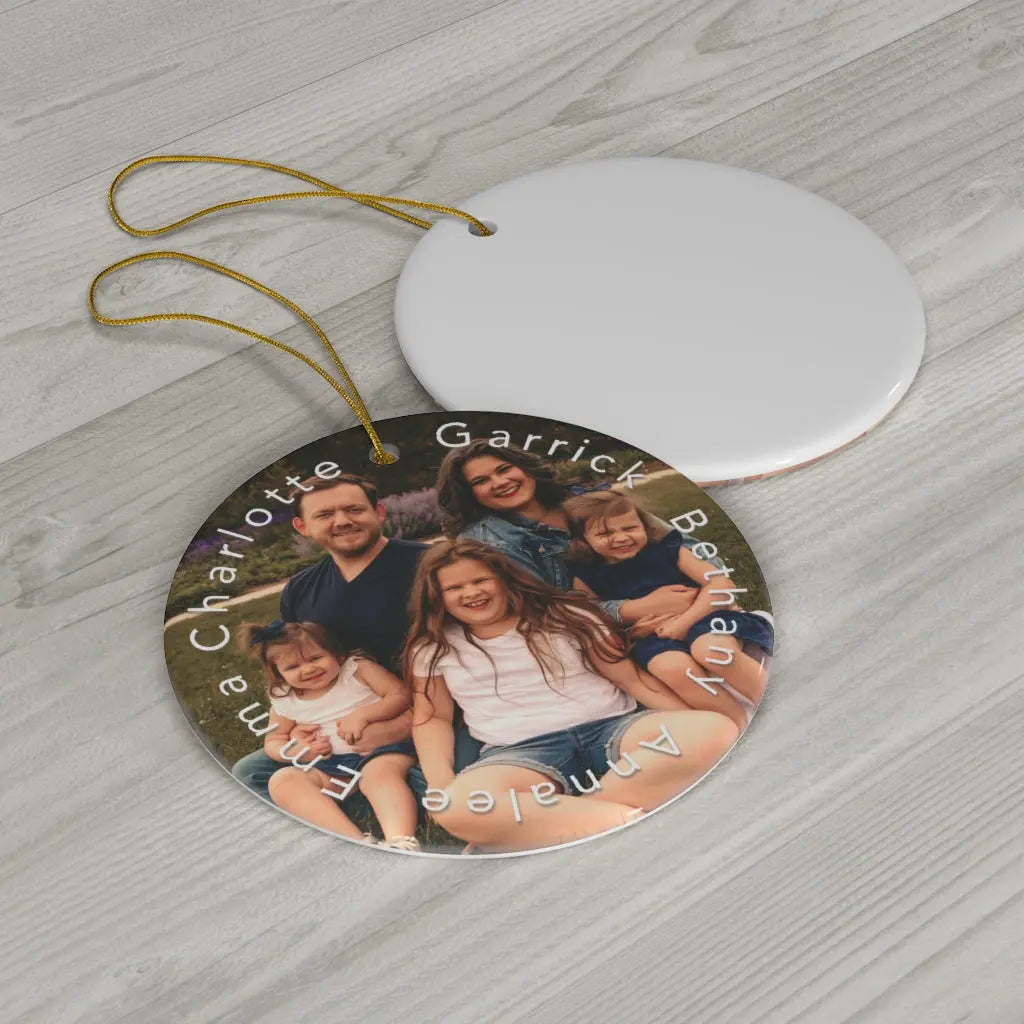 Family Photo Christmas Ornament Printify