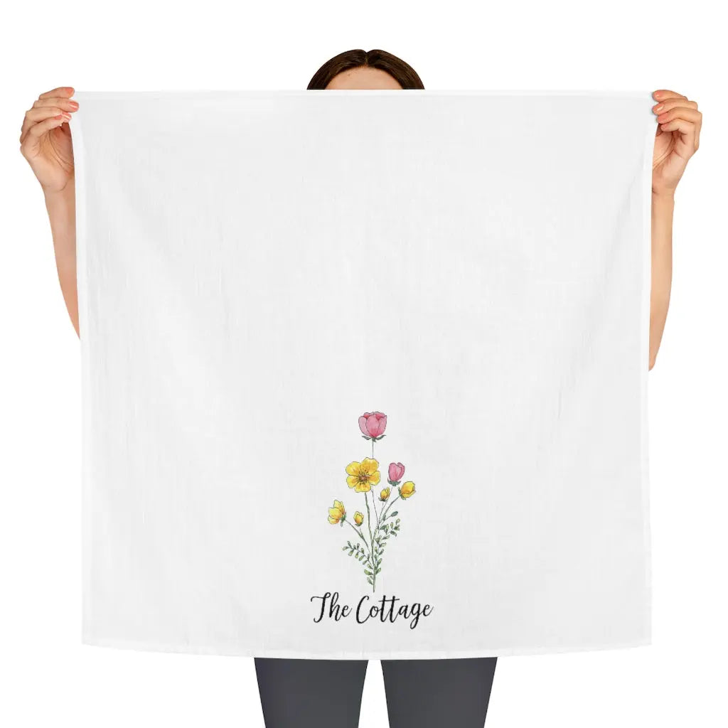 Farmhouse Wildflower Tea Towel (The Cottage) - Personalized Printify