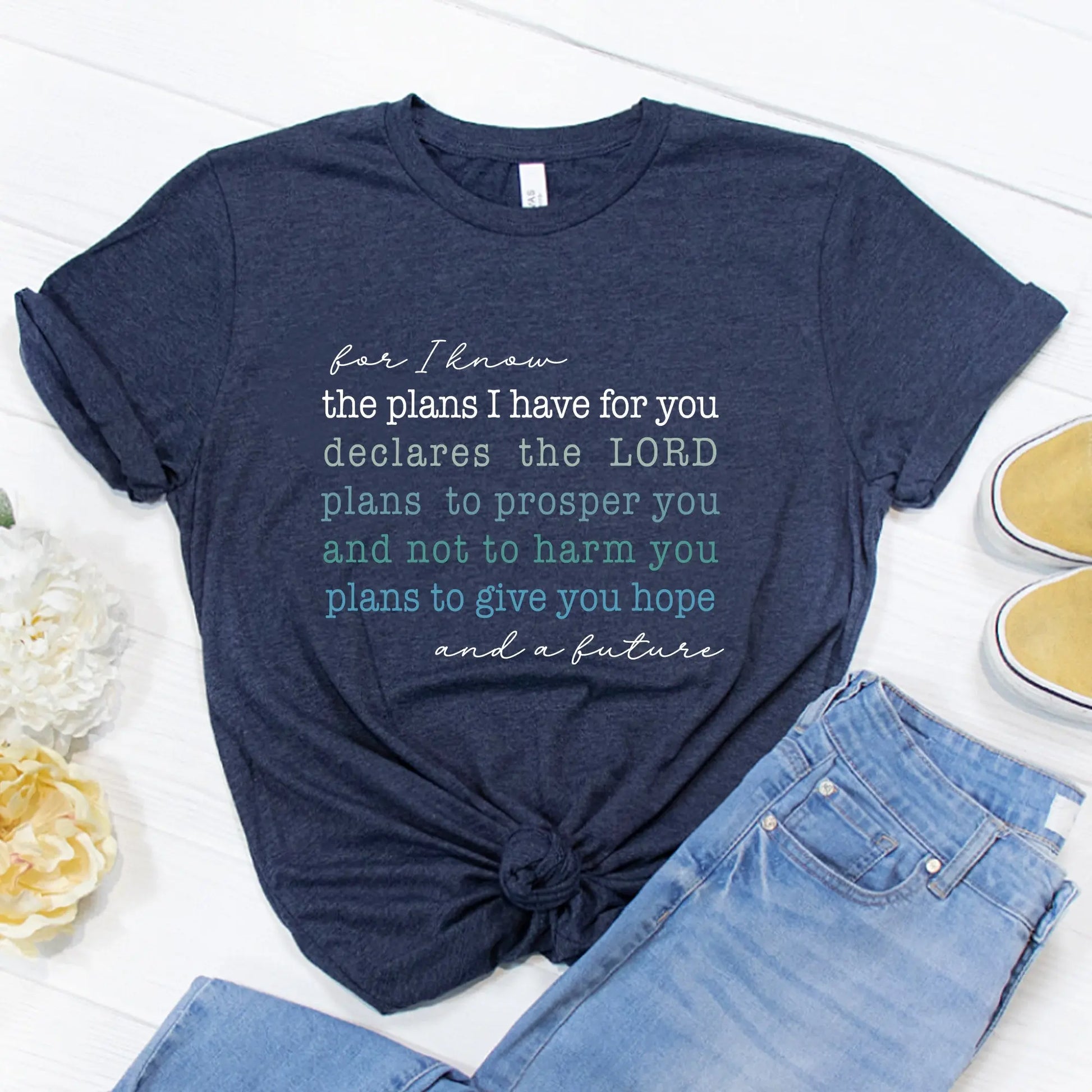 For I Know the Plans Scripture Unisex t-shirt | Jeremiah 29:11 Amazing Faith Designs