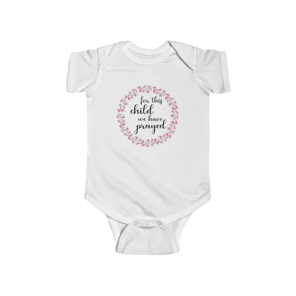 For This Child We Have Prayed Christian Faith Baby Onesie | Baptism Gift Printify