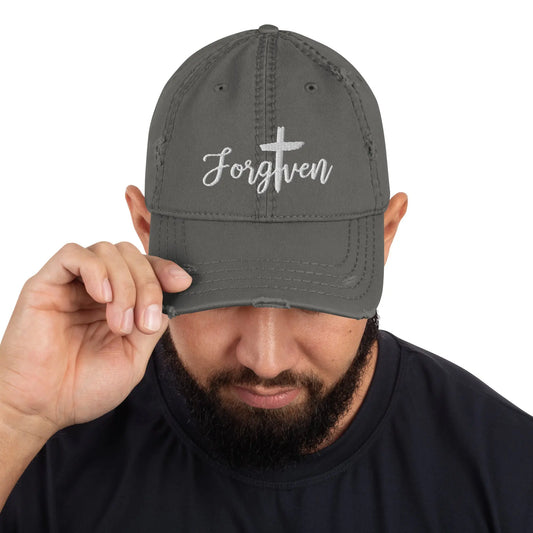 Forgiven Distressed Dad Hat Amazing Faith Designs