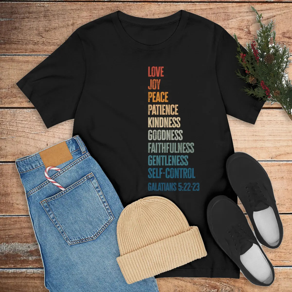 Fruit of the Spirit Scripture Unisex T-shirt | Love Joy Peace Printify