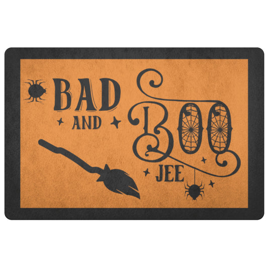 Funny Halloween Bad and Boo-Jee Door Mat teelaunch
