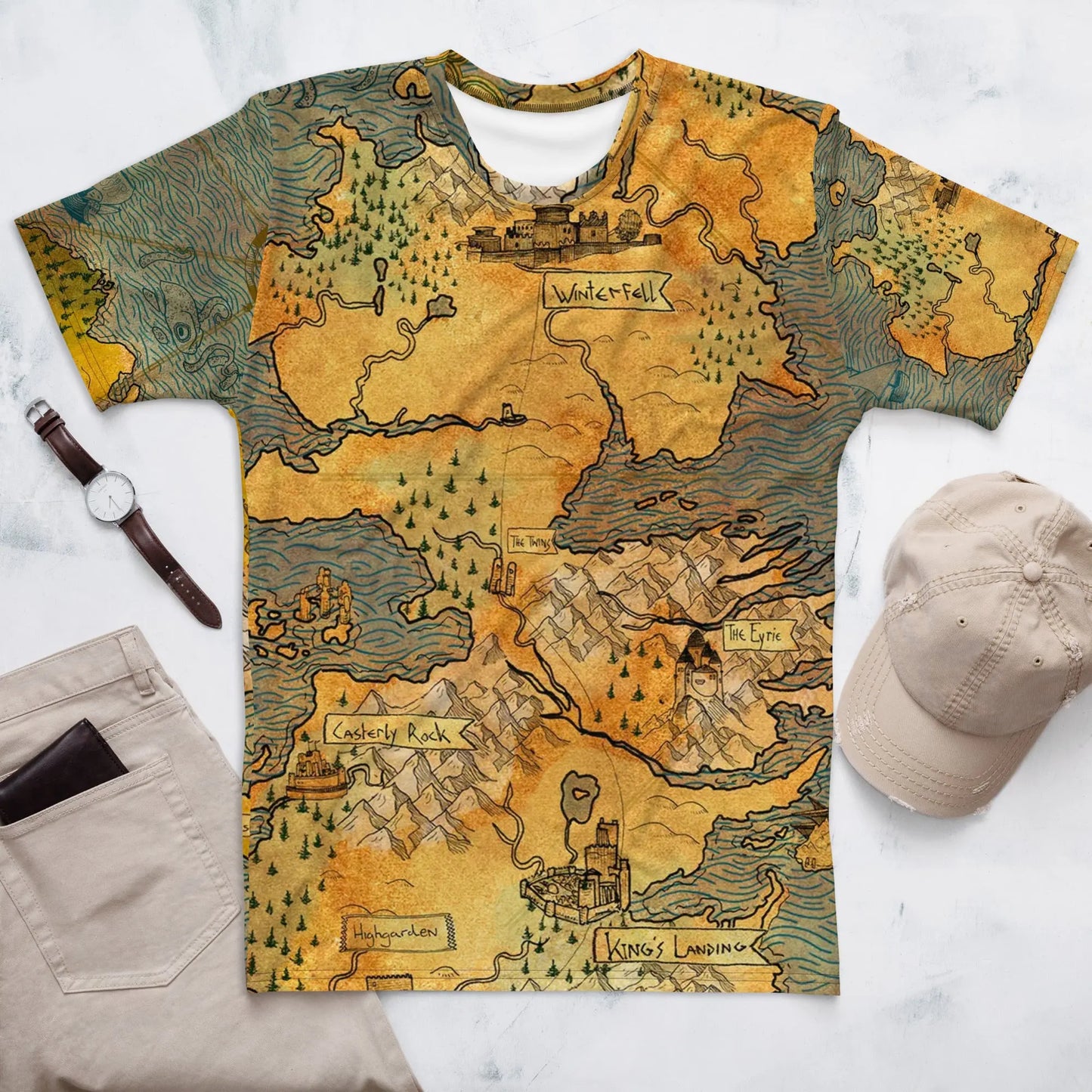 Game of Thrones Map Men's t-shirt, GOT Map Tshirt Amazing Faith Designs