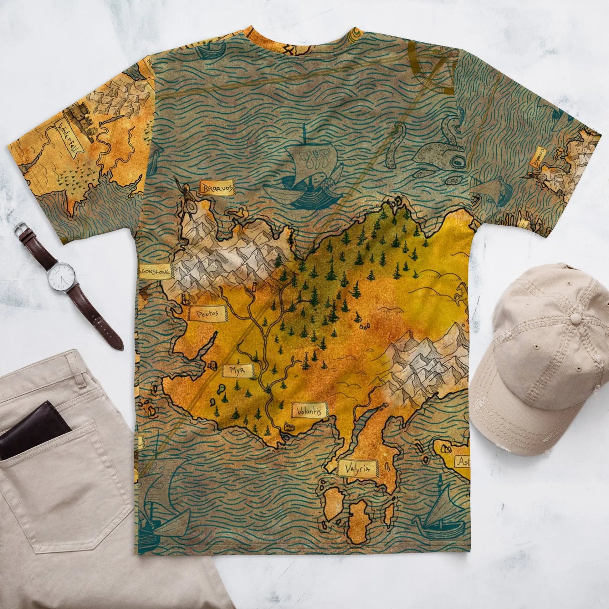 Game of Thrones Map Men's t-shirt, GOT Map Tshirt Amazing Faith Designs