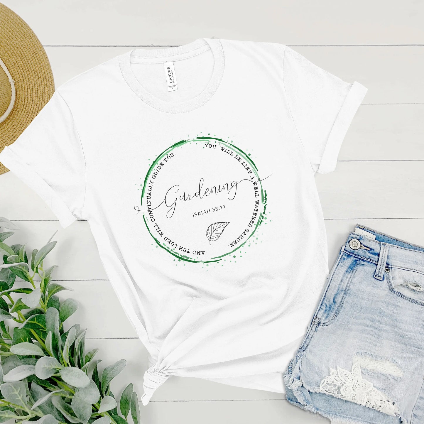 Gardening Scripture Isaiah 58:11 Unisex T-shirt Printify