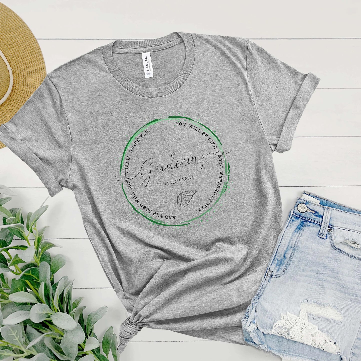 Gardening Scripture Isaiah 58:11 Unisex T-shirt Printify