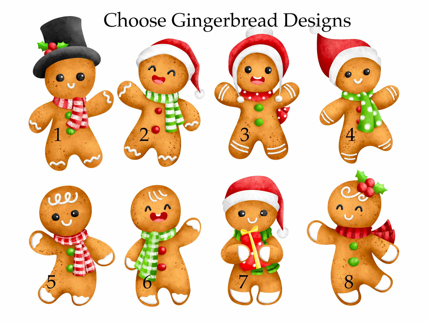 Gingerbread Family Ornament, Custom Christmas Keepsake Amazing Faith Designs