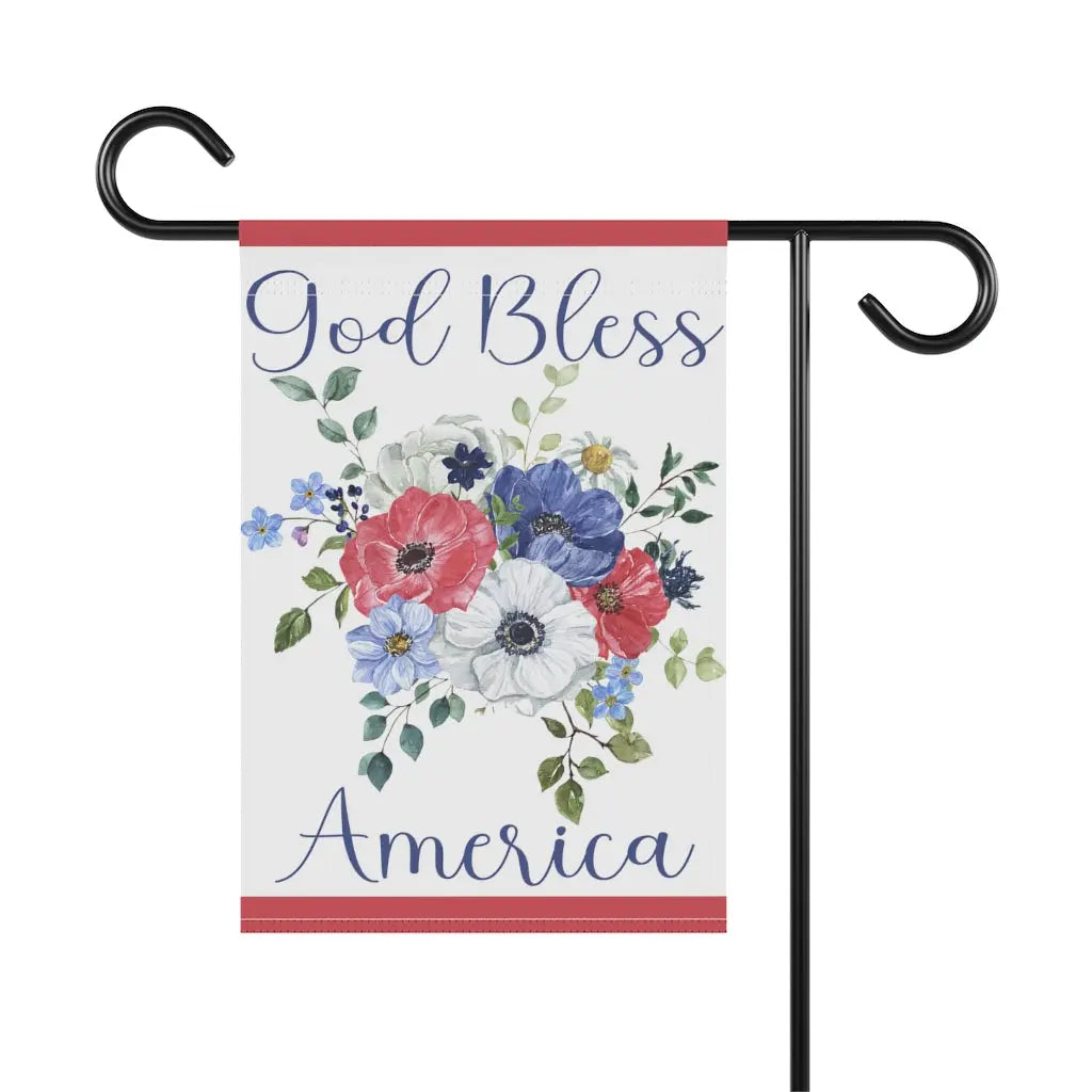 God Bless America Garden Flag | Welcome Flag | Patriotic Garden Flag | Fourth of July Printify