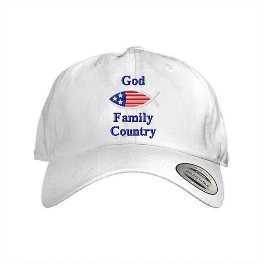 God Family Country Patriotic Dad Caps | Fourth of July | Father's Day Gift amazingfaithdesigns