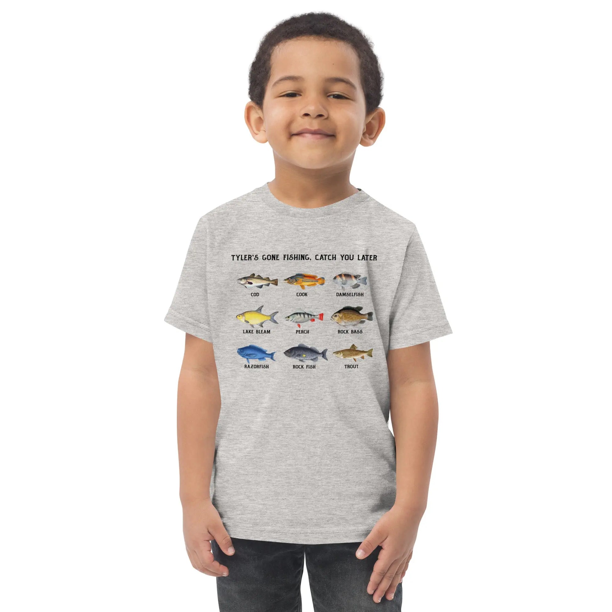 Gone Fishing Personalized Toddler t-shirt Amazing Faith Designs
