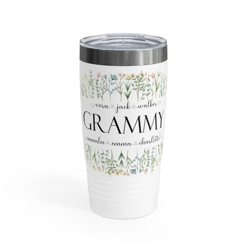 Grammy Nana Mimi Gigi Grandma with Grandkids Personalized Ringneck Tumbler, 20oz Printify