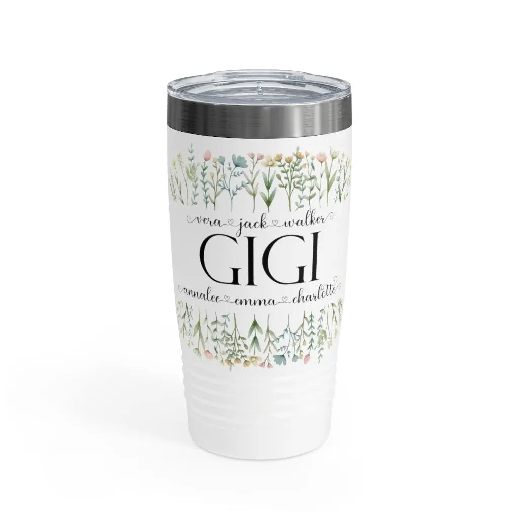 Grammy Nana Mimi Gigi Grandma with Grandkids Personalized Ringneck Tumbler, 20oz Printify