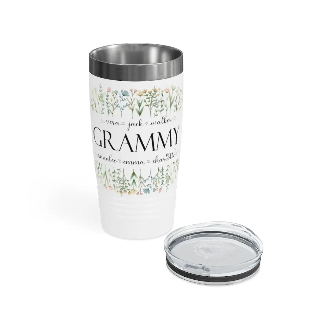 Grammy Nana Mimi Gigi Grandma with Grandkids Personalized Ringneck Tumbler, 20oz Printify