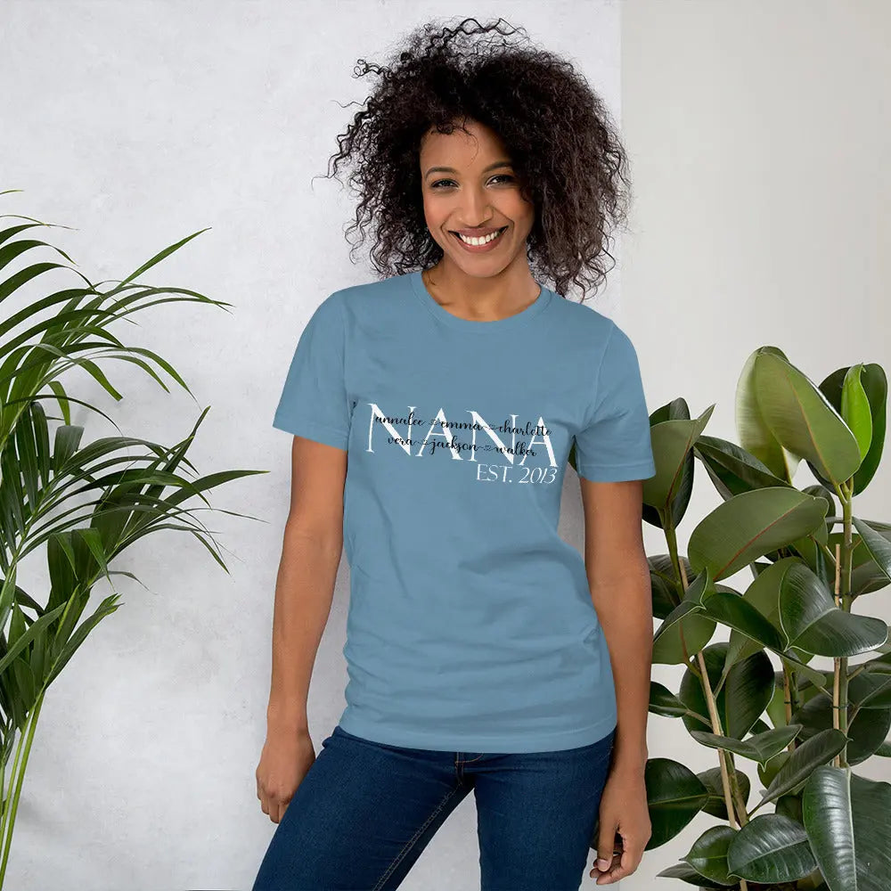Grandma Personalized Grandkids t-shirt | Mimi, Nana, Mama, Gigi Amazing Faith Designs