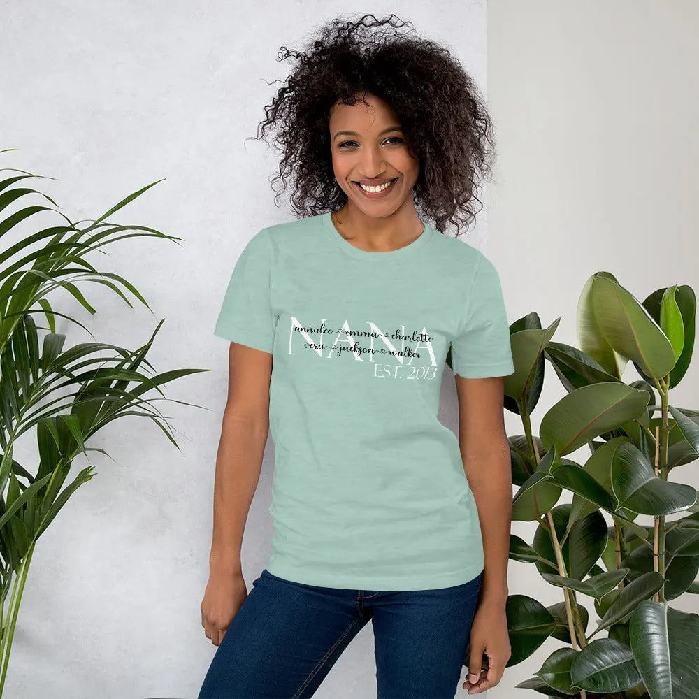 Grandma Personalized Grandkids t-shirt | Mimi, Nana, Mama, Gigi Amazing Faith Designs