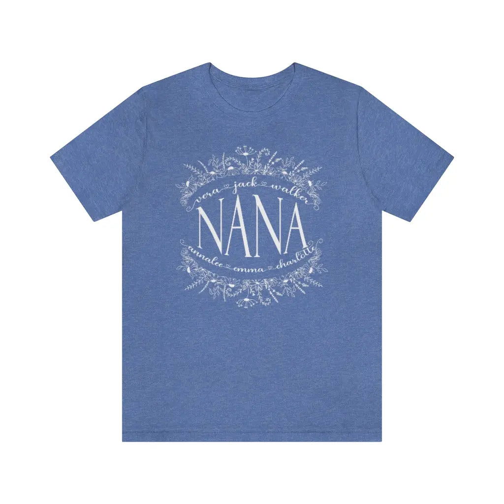 Grandma with Grandkids Personalized T-Shirt Nana Gigi Grammy Mimi Printify