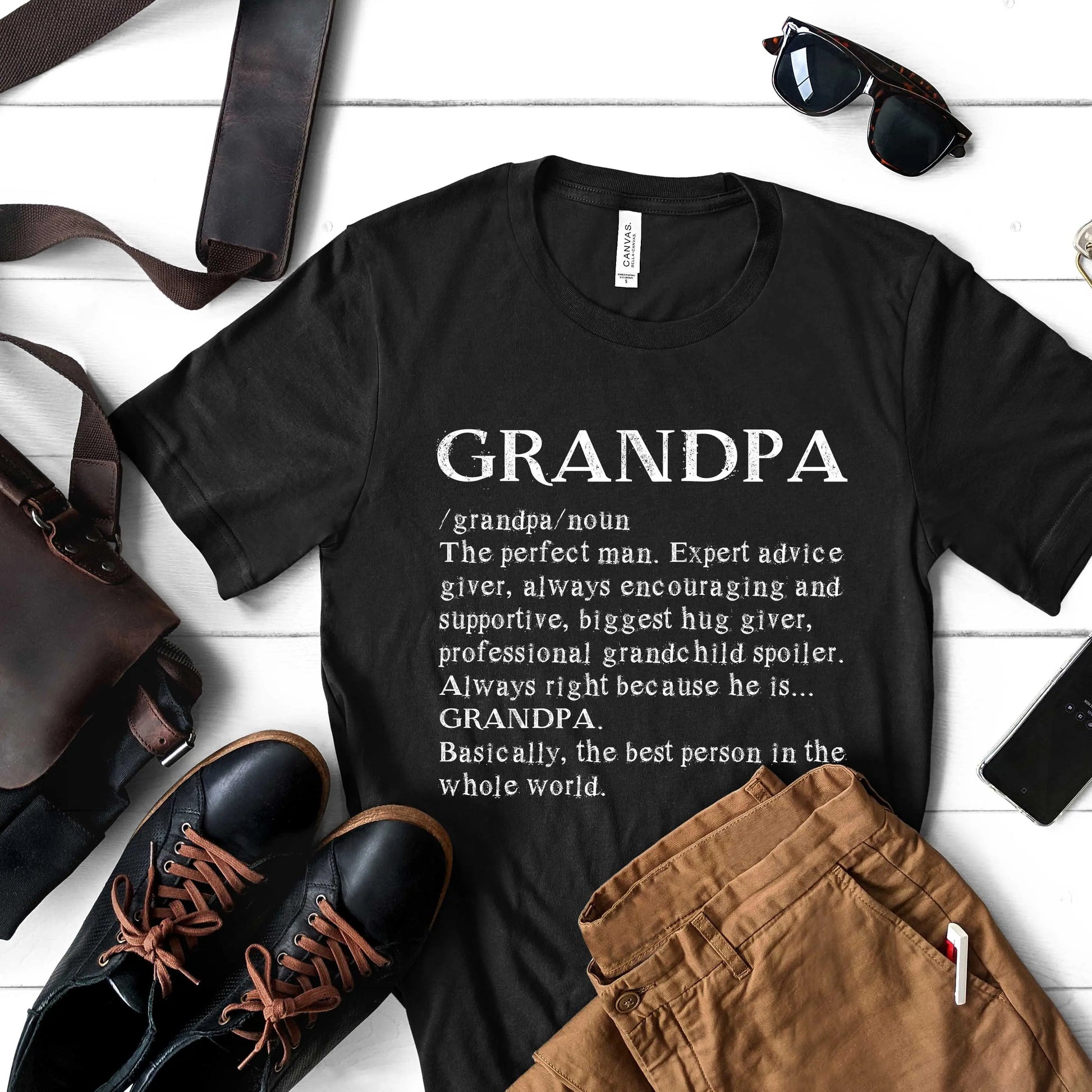 Grandpa Men's Christian T-Shirt, Grandpa Shirt Black / S