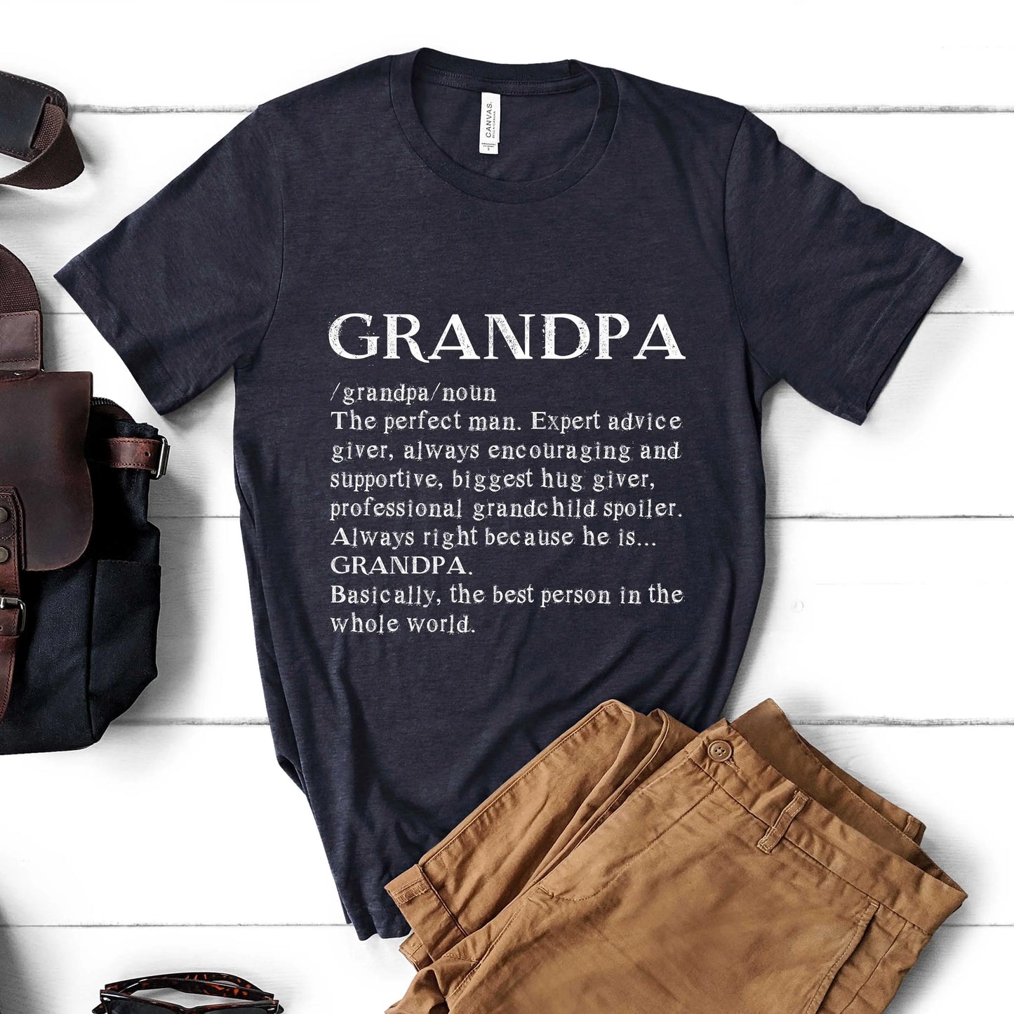 Grandpa Definition Men's T-shirt | Christmas Gift for Dad, Grandpa, Pappy, Pawpaw, Papa, Gramps, Personalized Grandpa Shirt Printify