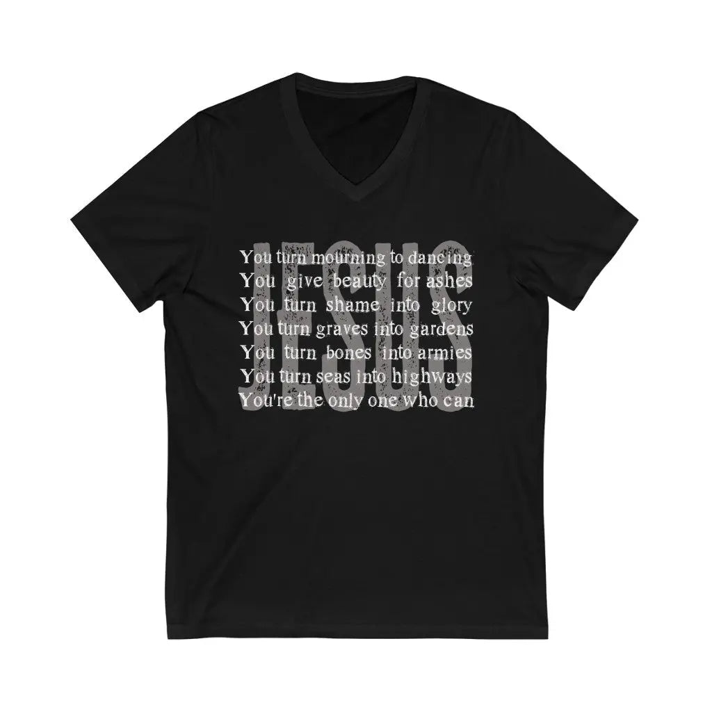 Graves Into Gardens Jesus Unisex V-neck T-shirt Printify