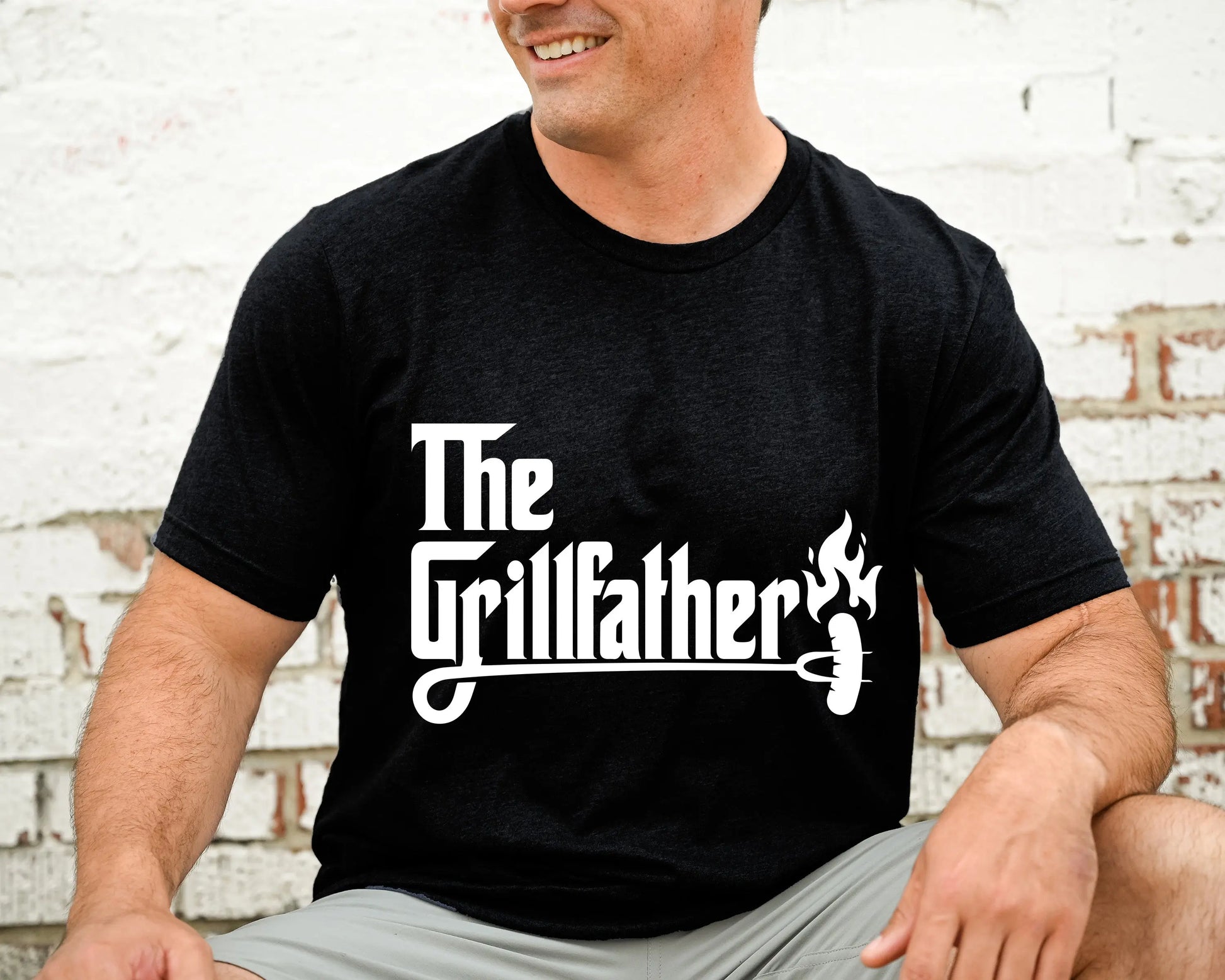 GrillFather Dad Godfather Men's T-shirt | Father's Day Gift Printify