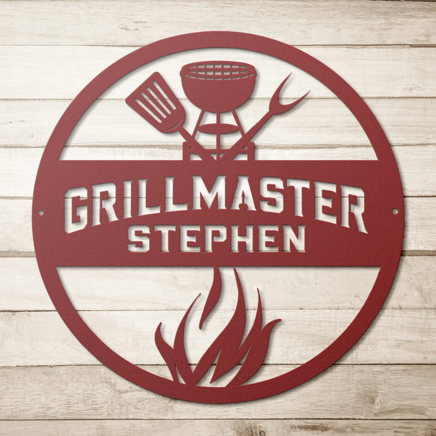 Grillmaster Custom Metal Sign, Barbecue Grill Dad Metal Sign teelaunch