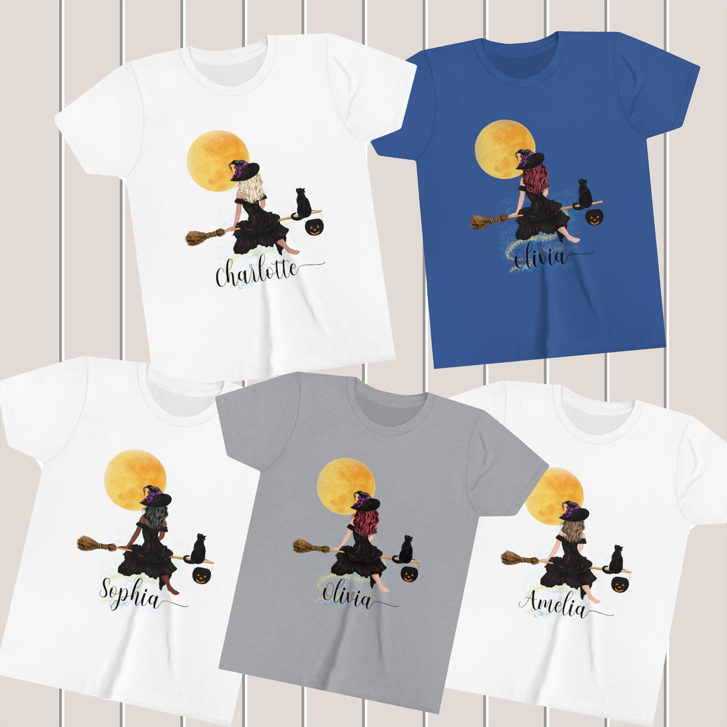 Halloween Witch Personalized Youth Child's T-shirt S M L XL | October shirt, Custom Halloween Shirt Printify