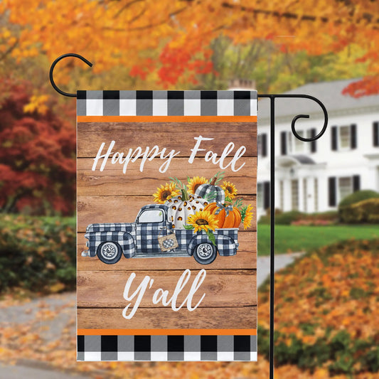 Happy Fall Yall Garden Flag, Pumpkin Flag, Welcome Fall, Welcome Yard Flag, Housewarming Gift, Pumpkin Patch Sign, Outdoor Decor Amazing Faith Designs