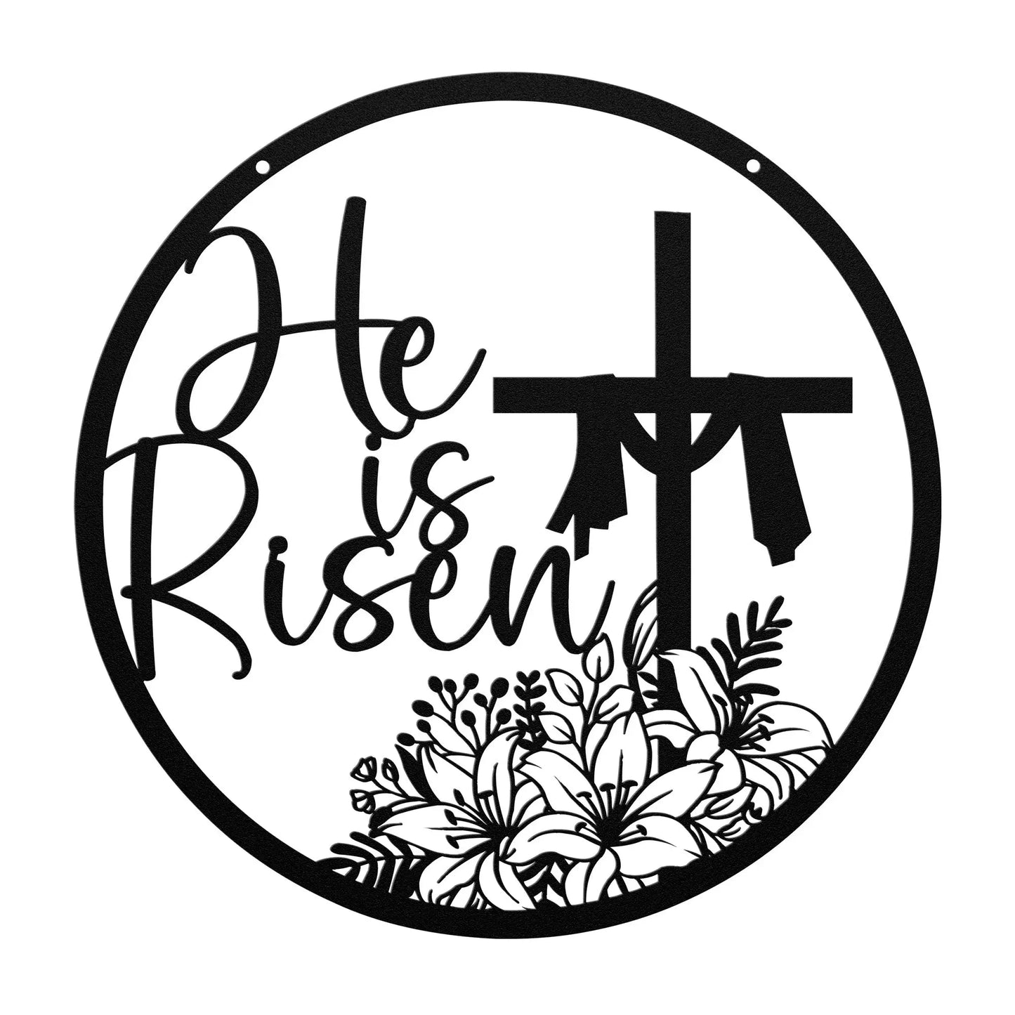 He is Risen Easter Metal Sign teelaunch
