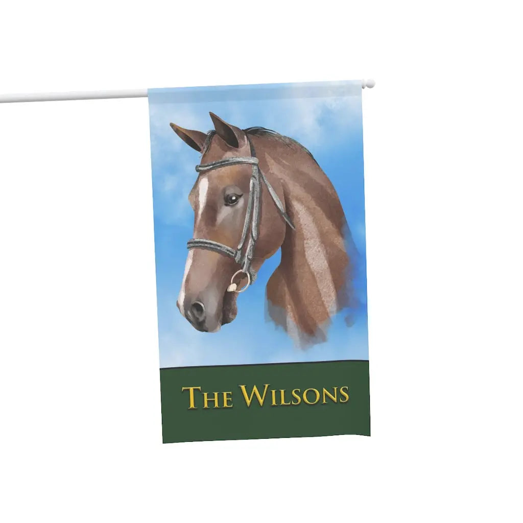 Horse Farm Personalized Family Name House Flag Banner | 3 x 5 Printify