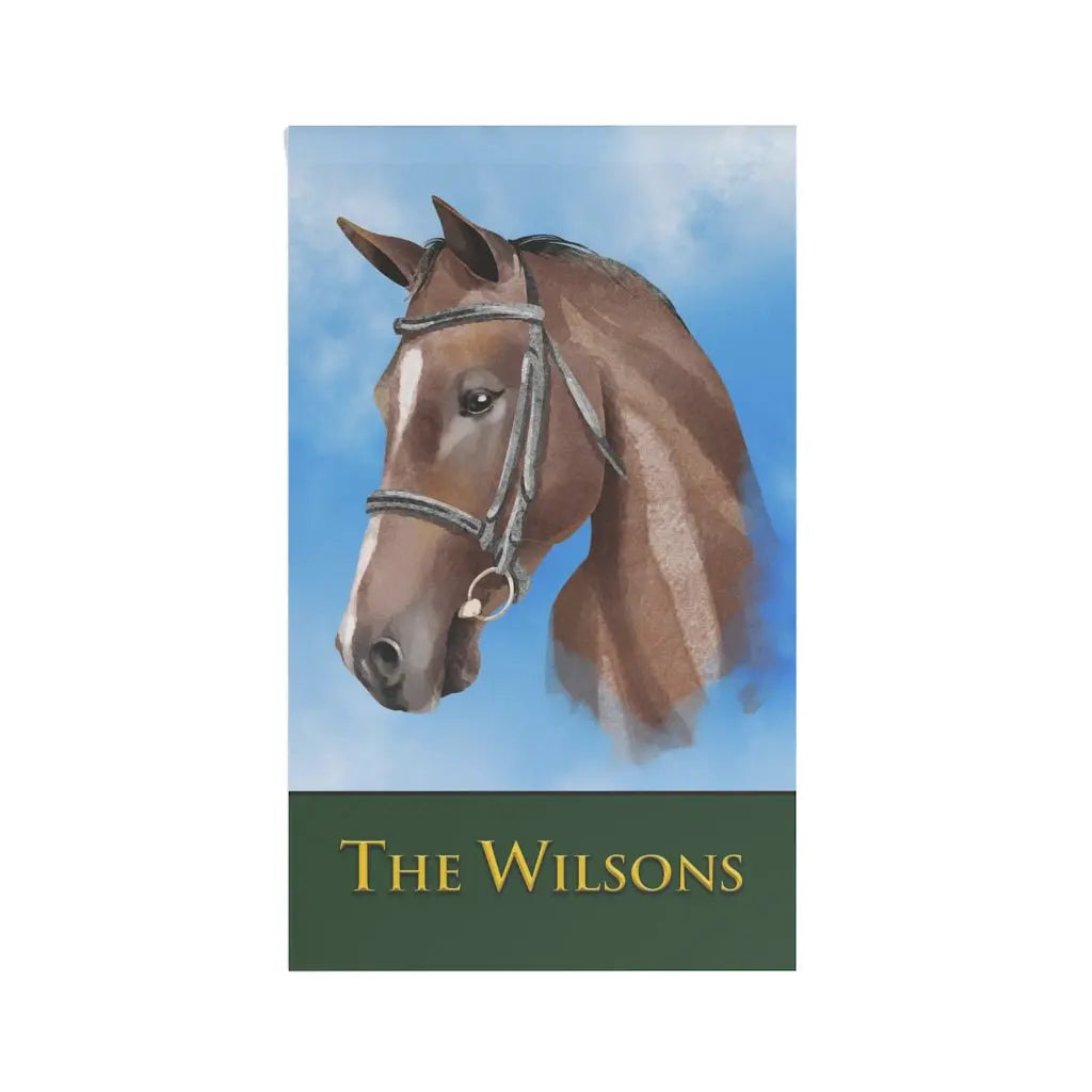 Horse Farm Personalized Family Name House Flag Banner | 3 x 5 Printify