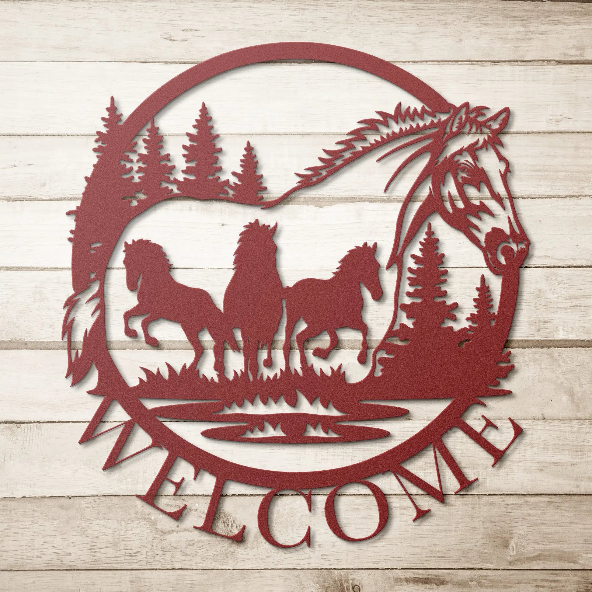 Horse Welcome Metal Sign, Horse Farm Sign, Horse Lover Gift teelaunch
