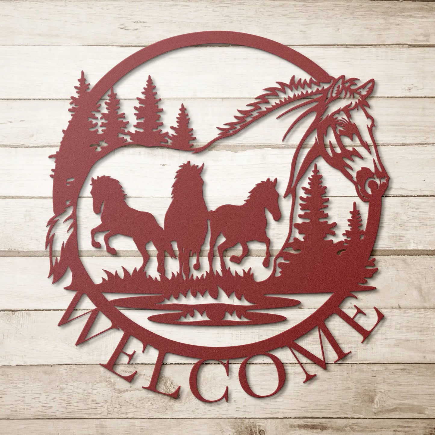 Horse Welcome Metal Sign, Horse Farm Sign, Horse Lover Gift teelaunch