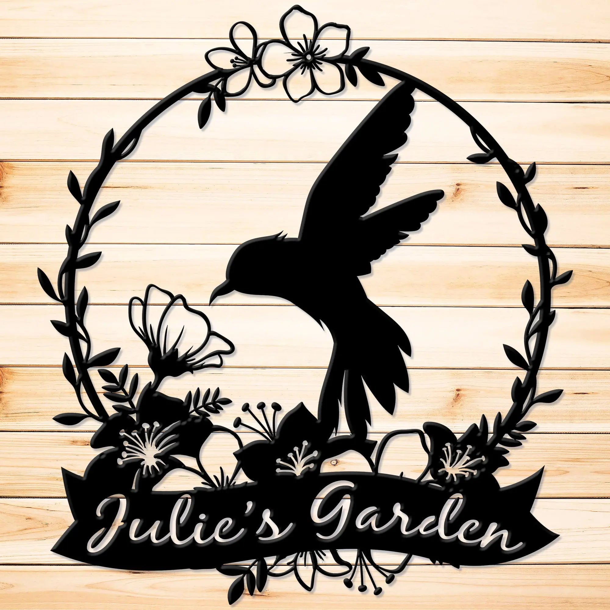 Metal Garden sign, hummingbird garden sign, factory hummingbird address sign