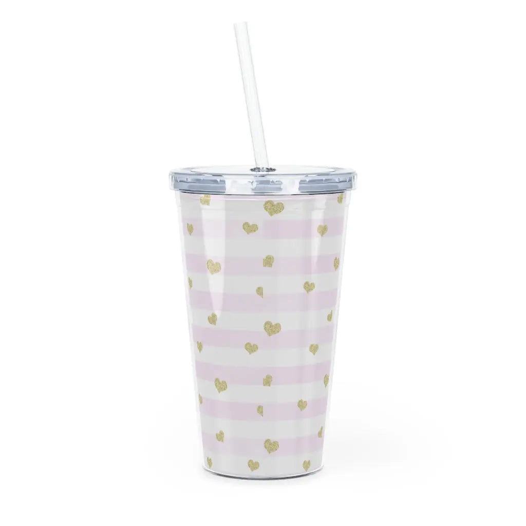 I Can Do All Things Plastic Tumbler with Straw Printify