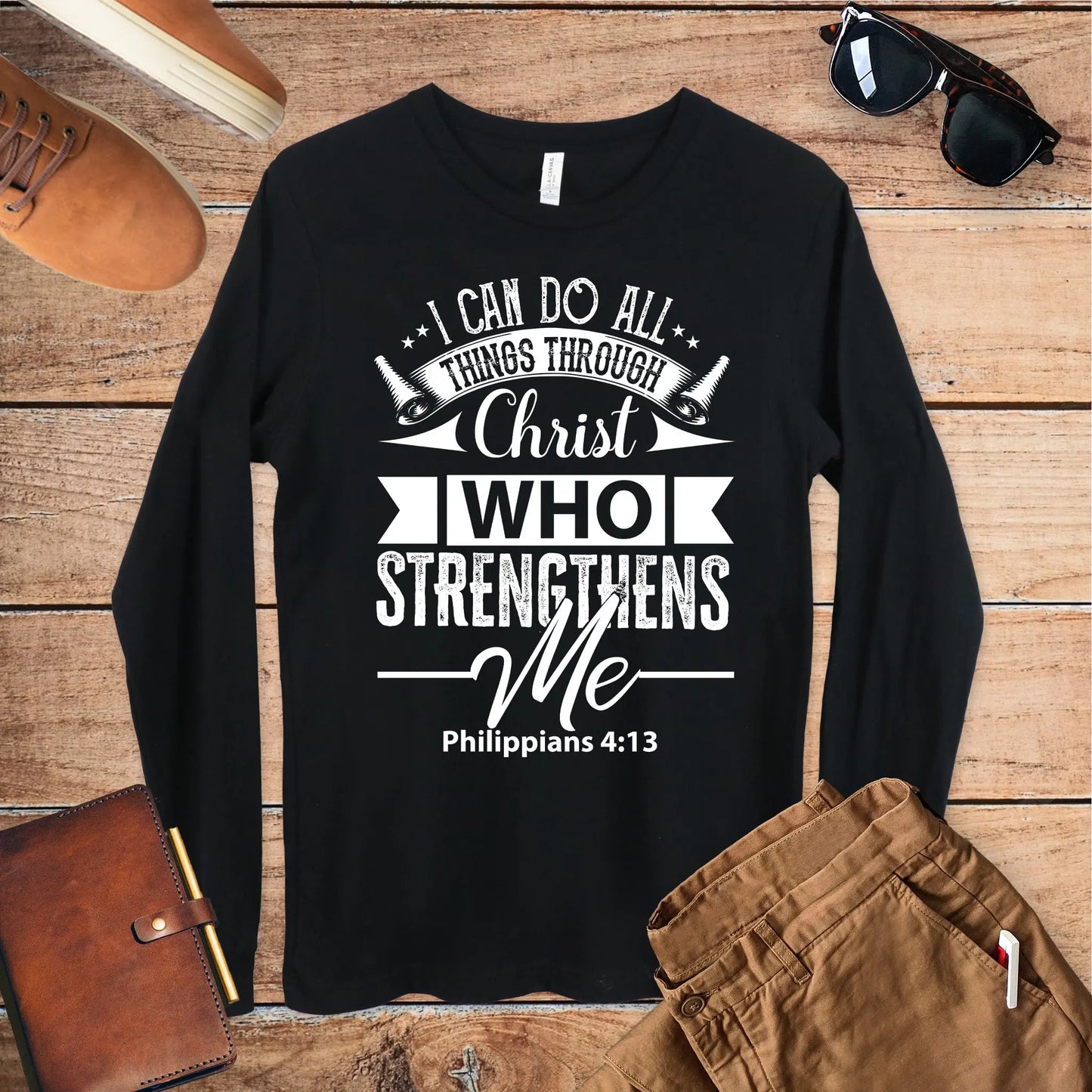 I Can Do All Things Scripture Long Sleeve Shirt Amazing Faith Designs
