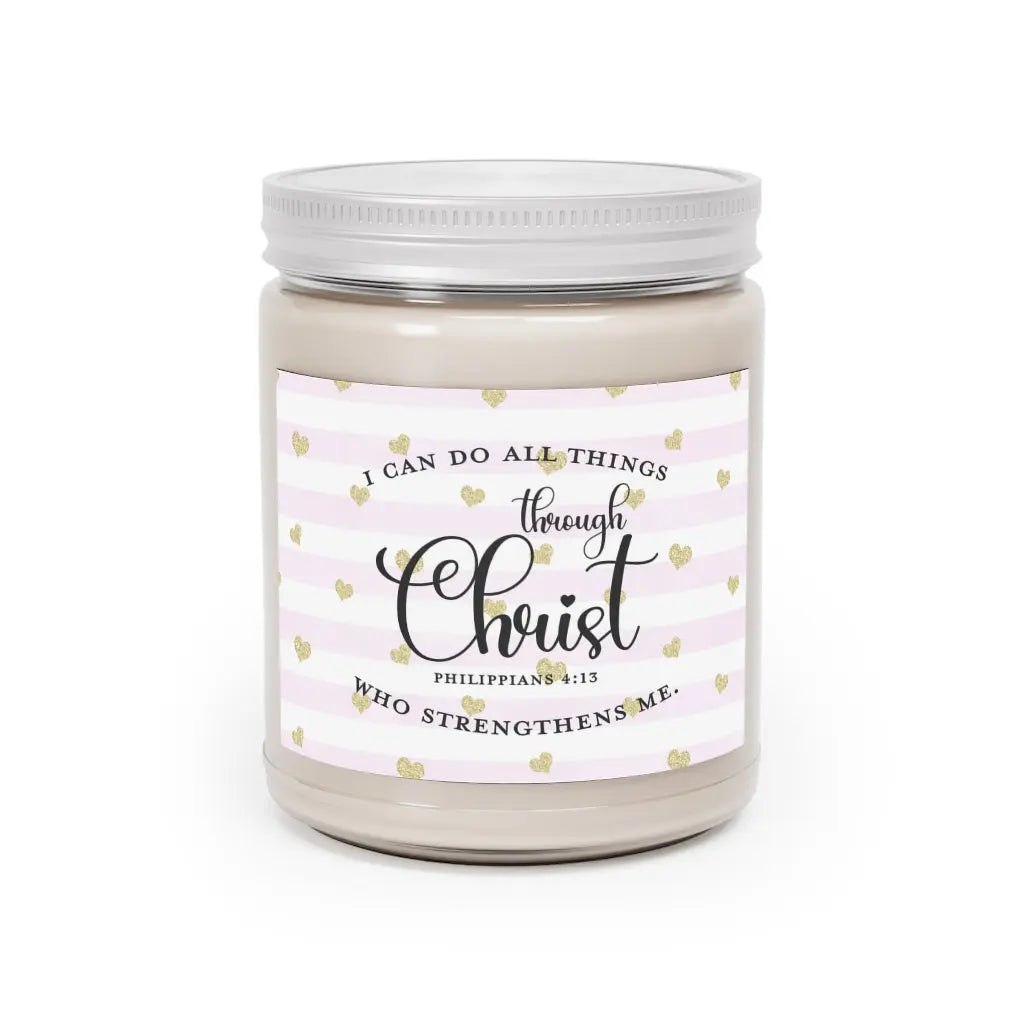 I Can Do All Things Through Christ Scented Aromatherapy Candle, 9oz Printify