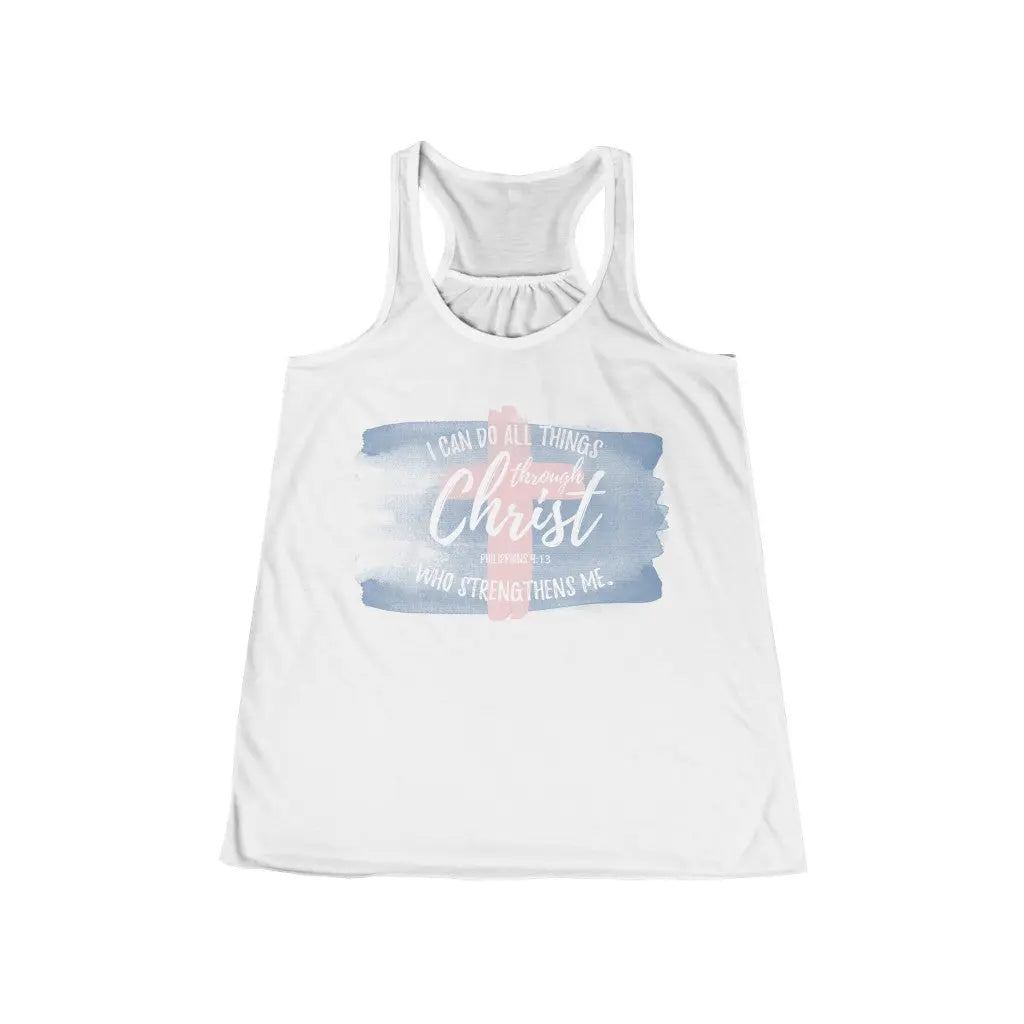 I Can Do all Things Women's Flowy Racerback Tank Printify