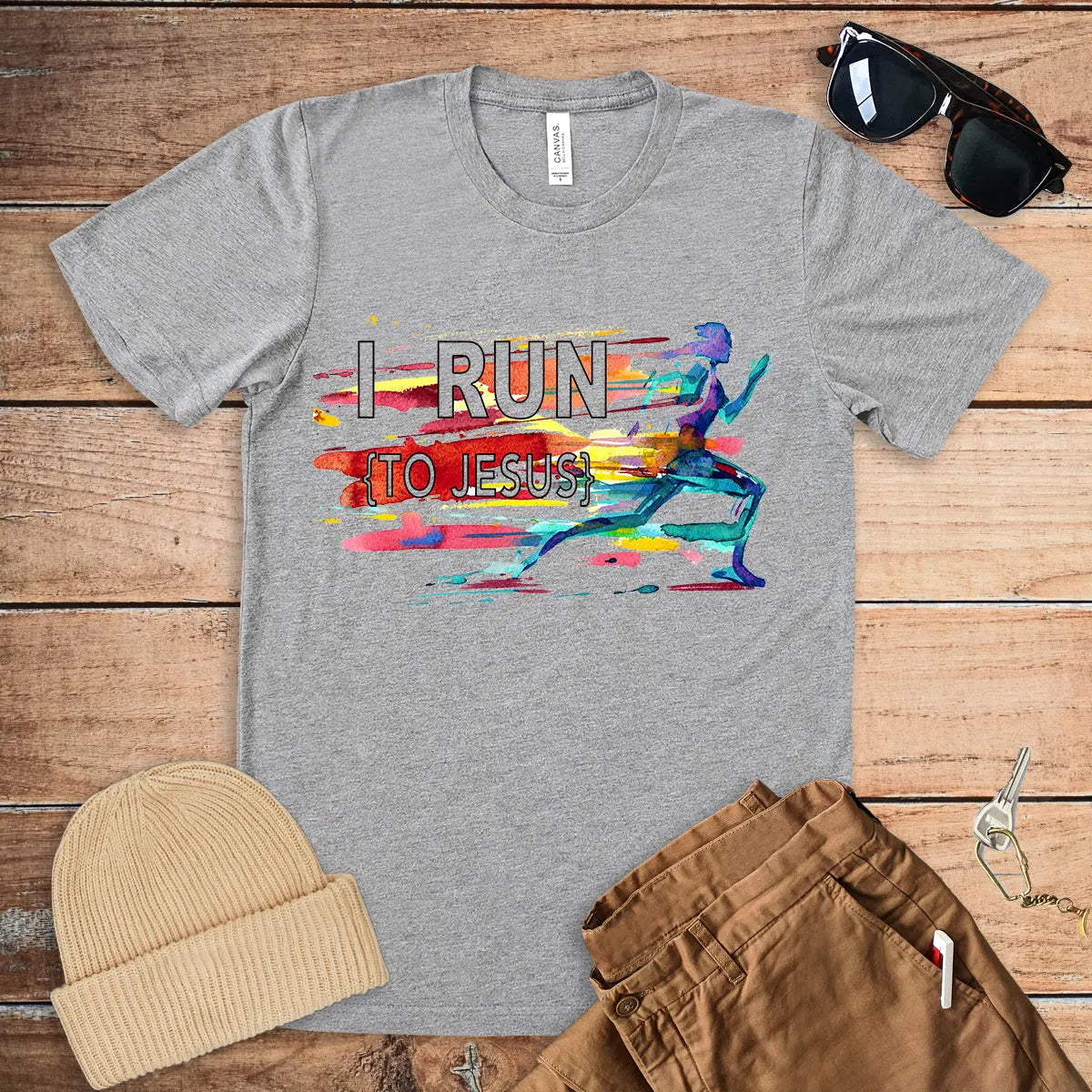 I Run to Jesus Runner Unisex T-shirt Printify