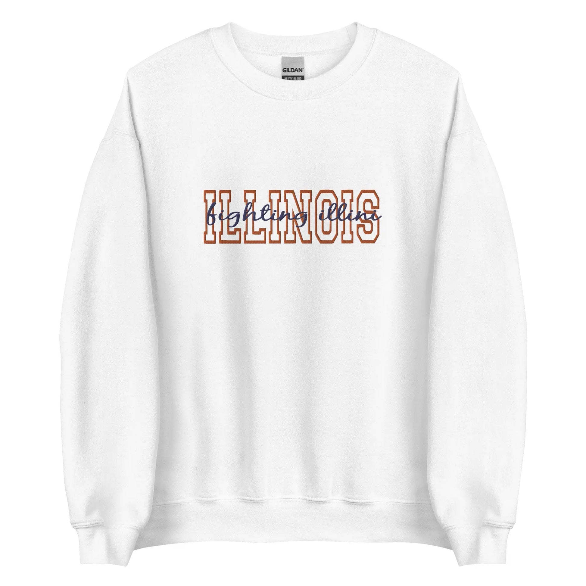 Illinois Fighting Illini Embroidered Unisex Sweatshirt Amazing Faith Designs