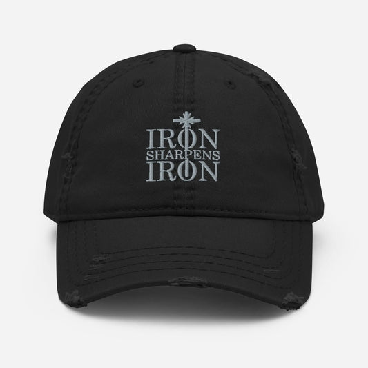 Iron Sharpens Iron Distressed Dad Hat Amazing Faith Designs