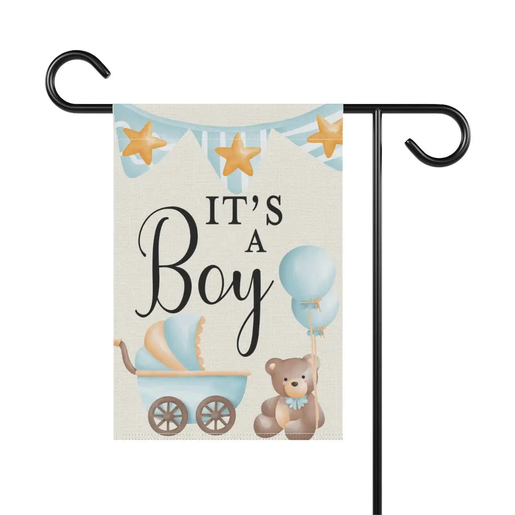 It's a Boy Garden Flag | Baby Shower Flag Printify
