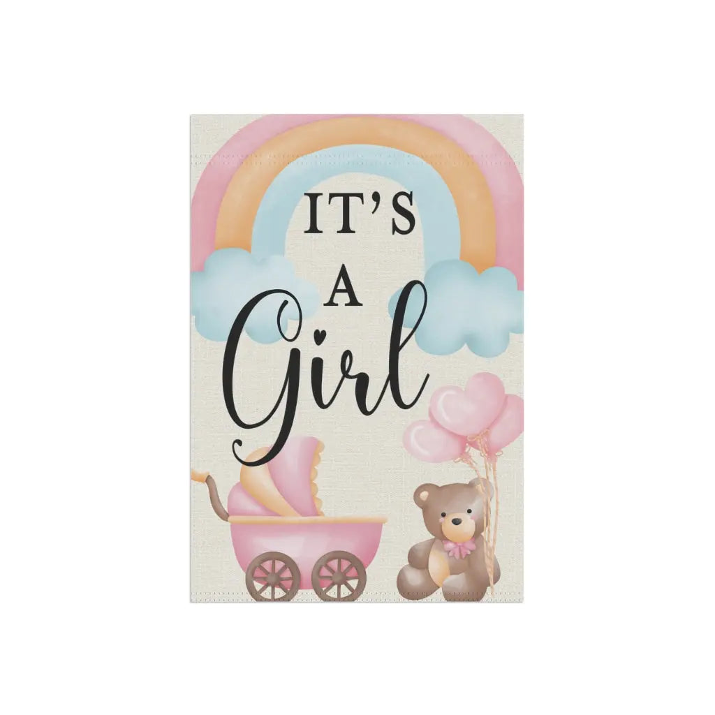 It's a Girl Garden Flag | Baby Shower Flag Printify