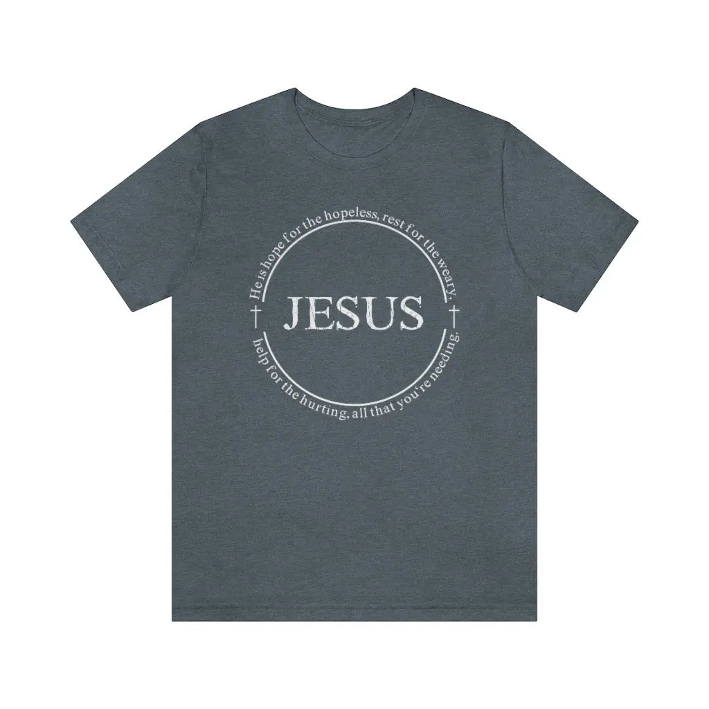 Jesus Hope for the Hopeless Scripture Unisex Short Sleeve Tee Printify