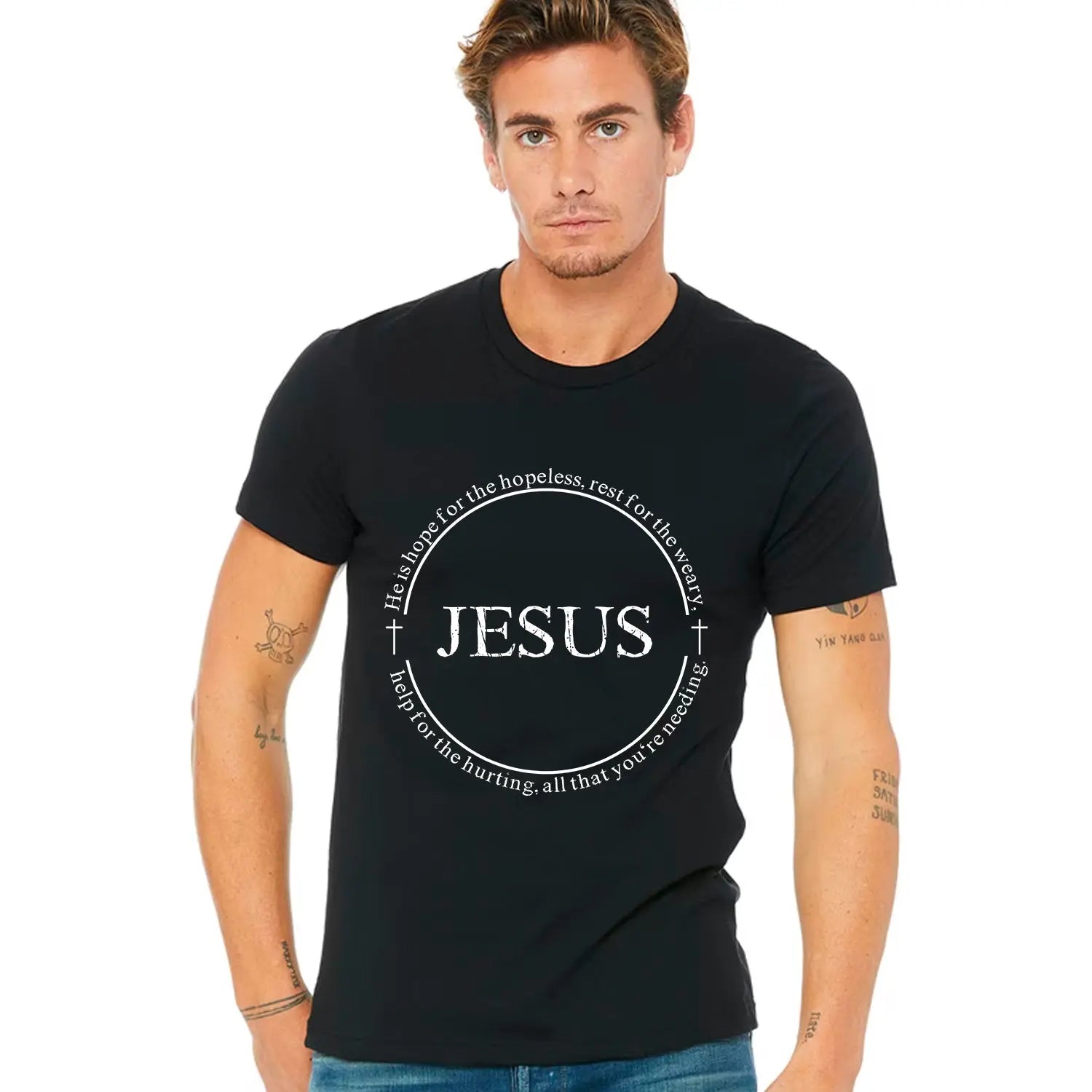 Jesus Hope for the Hopeless Scripture Unisex Short Sleeve Tee Printify