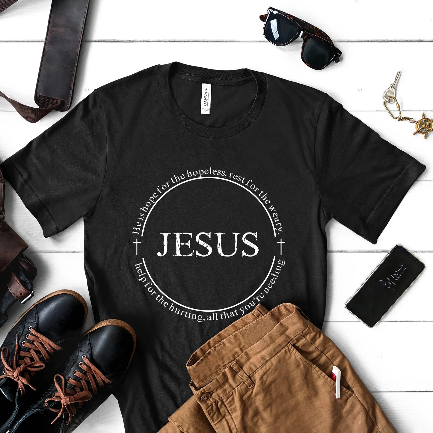 Jesus Hope for the Hopeless Scripture Unisex Short Sleeve Tee Printify