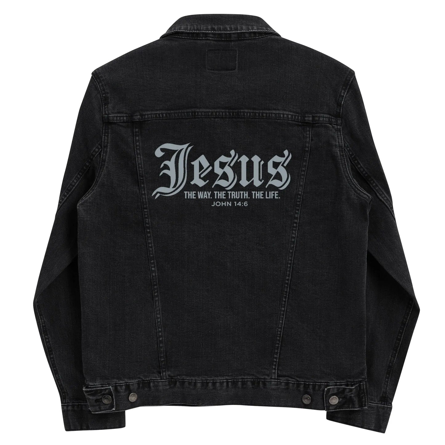 Jesus The Way Truth Life denim jacket Amazing Faith Designs